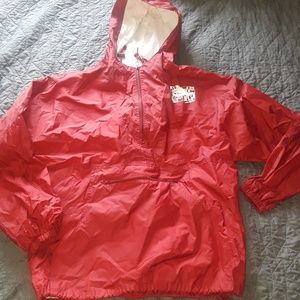 Anorak jacket with fleece lined hood